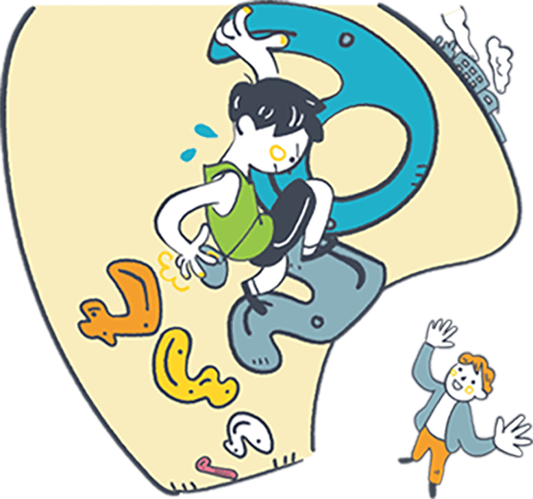 クライミングイラスト